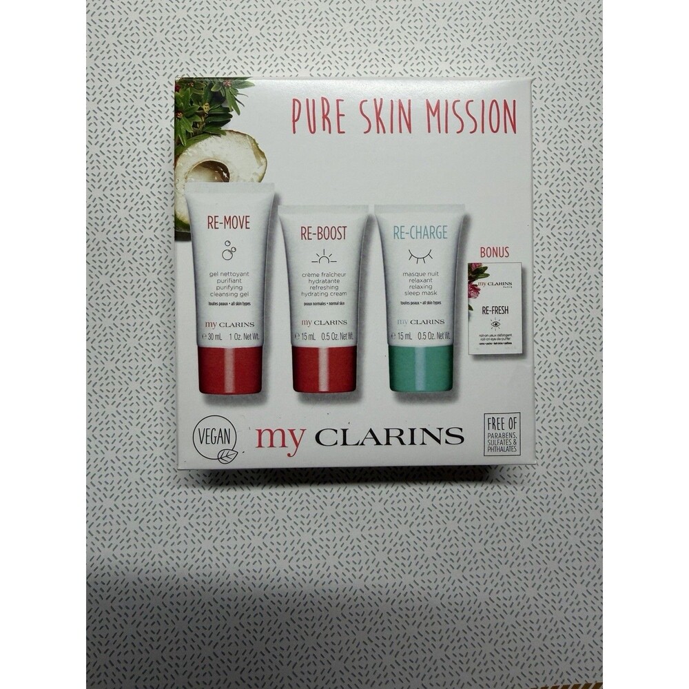 Clarins Pure Skin Mission Kit 3 Piece Set/my CLARINS All Skin Types.New&Boxed
